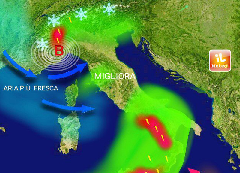 Neve sotto i 1.000 metri sulle Alpi. Poi aria fredda da nord-est Neve sotto i 1.000 metri sulle Alpi. Poi aria fredda da nord-est