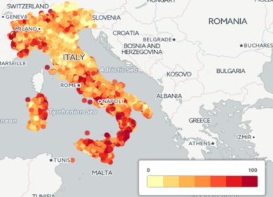Canone Rai, la mappa dell’evasione città per città