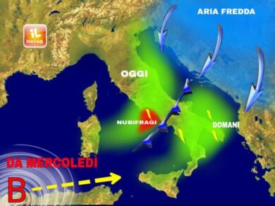 Meteo, intenso maltempo al sud e freddo al nord. Le previsioni