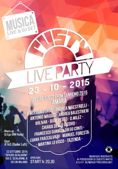 Rusty Records Live Party in diretta streaming su Affari