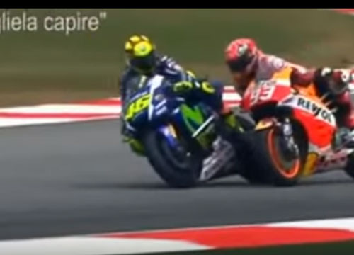 MotoGp, il giudice Alonso: “Valentino Rossi non ha scalciato Marquez”