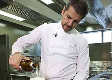 Broccolo romano con crema di nocciole e acetosella
