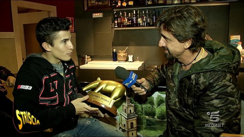 Marquez, Tapiro da Striscia la Notizia e messaggio a Valentino Rossi Marquez, Tapiro da Striscia la Notizia e messaggio a Valentino Rossi