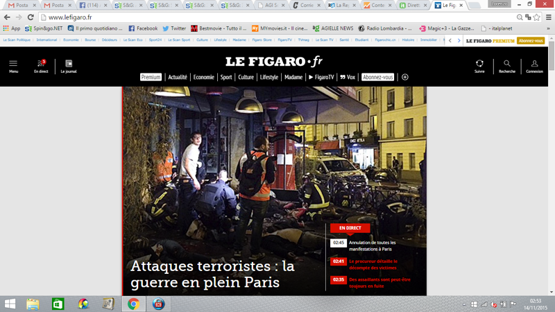 Parigi sotto assedio, i quotidiani francesi: “Stavolta è guerra” Parigi sotto assedio, i quotidiani francesi: “Stavolta è guerra”