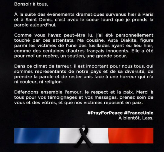 Parigi, Diarra dramma. “Mia cugina tra le vittime. Era una sorella”