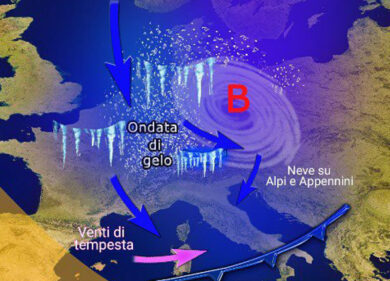 Meteo: crollo delle temperature. Neve a bassa quota