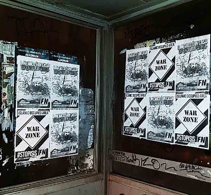 Isis, Forza Nuova se la prende con l’Islam moderato e tappezza le città Isis, Forza Nuova se la prende con l’Islam moderato e tappezza le città