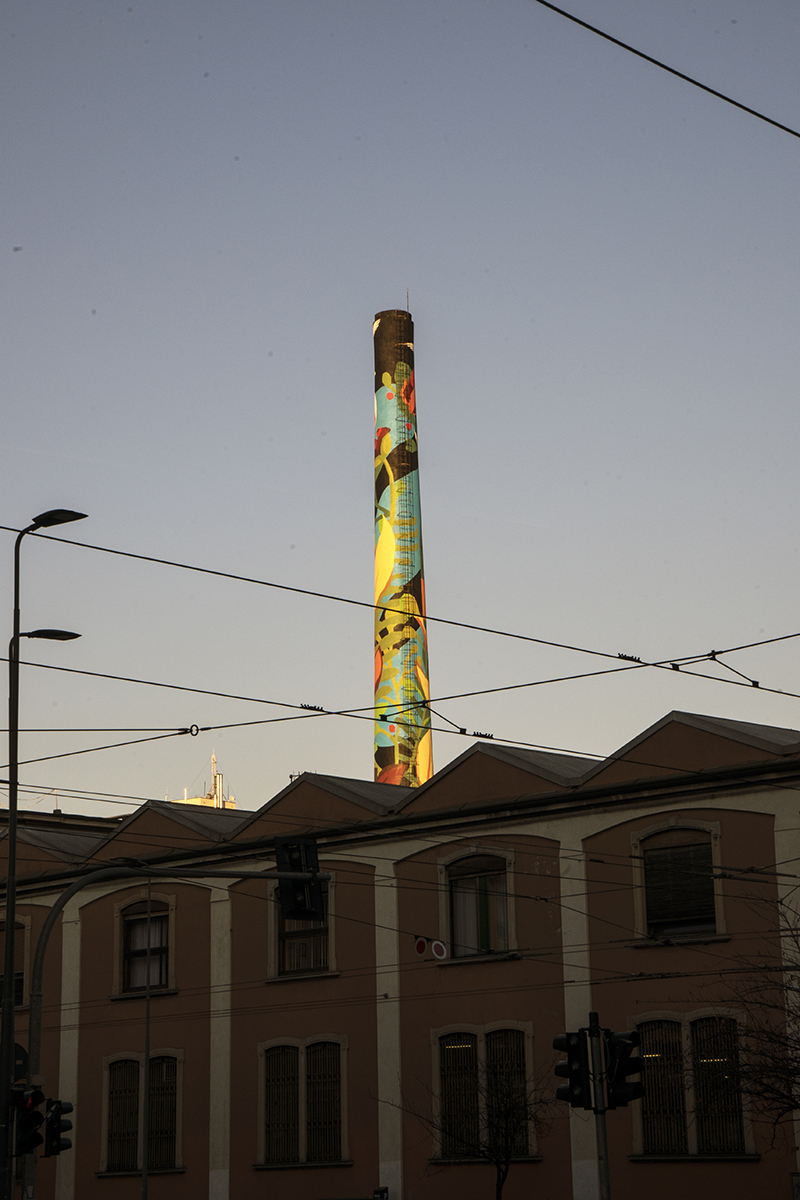 Branca cambia la skyline di Milano col murale più alto d’Italia. FOTO