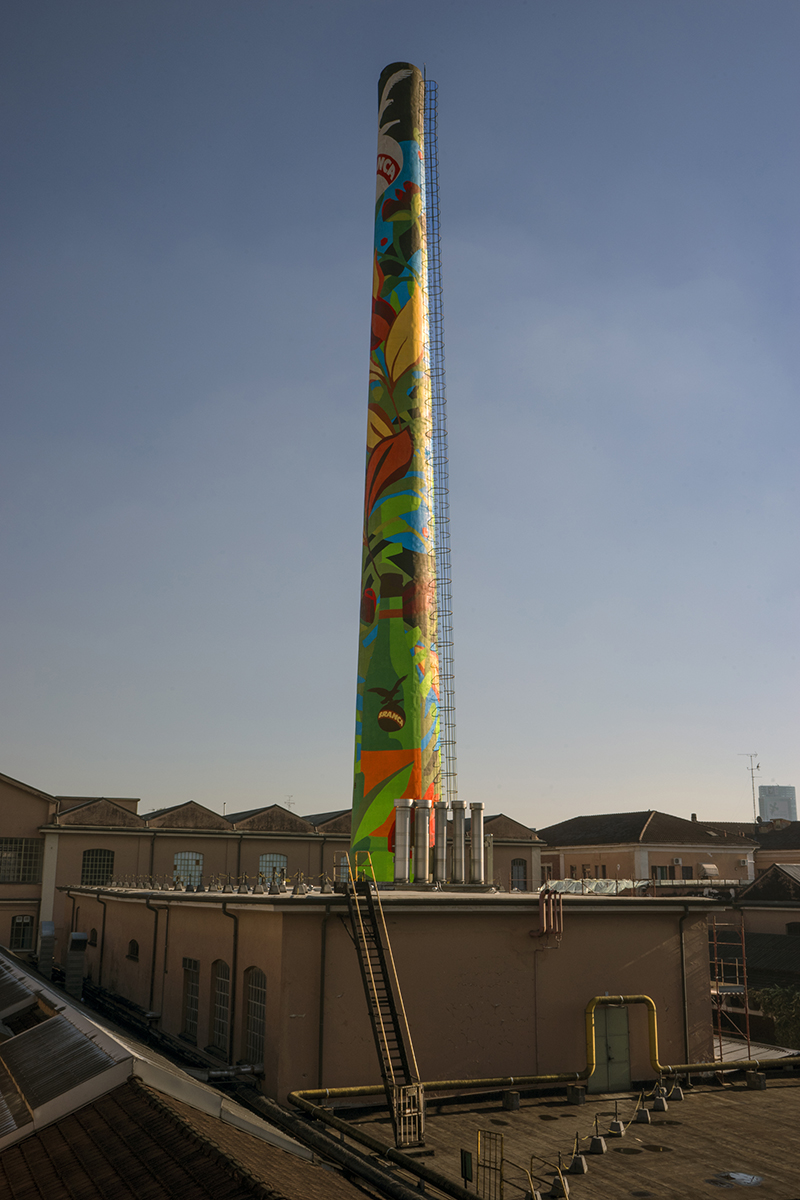 Branca cambia la skyline di Milano col murale più alto d’Italia. FOTO