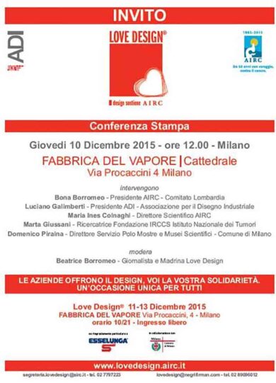 Love design, le aziende sostengono i giovani ricercatori sul cancro