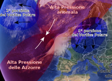 Meteo, il vortice polare si spacca. Gelo e neve in pianura
