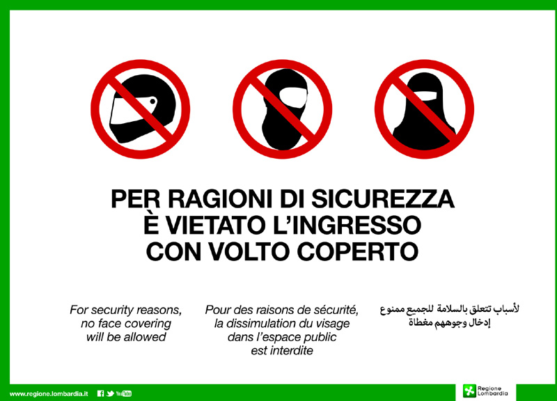 Lombardia, attivo il divieto per Burqa e Niqab. Foto Lombardia, attivo il divieto per Burqa e Niqab. Foto