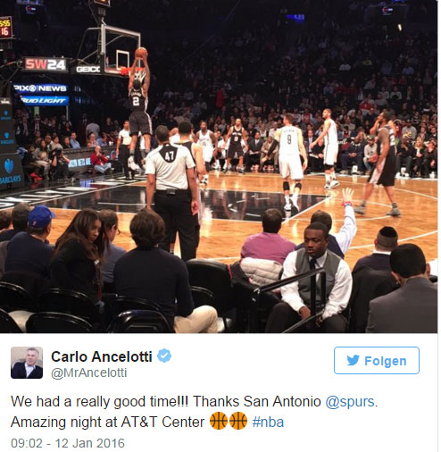 Ancelotti, una gaffe Nba per l’allenatore del Bayern Monaco Ancelotti, una gaffe Nba per l’allenatore del Bayern Monaco
