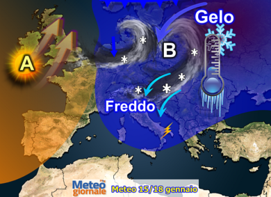 Gennaio anomalo. Gelo e raffiche di vento al nord, al sud è (quasi) estate