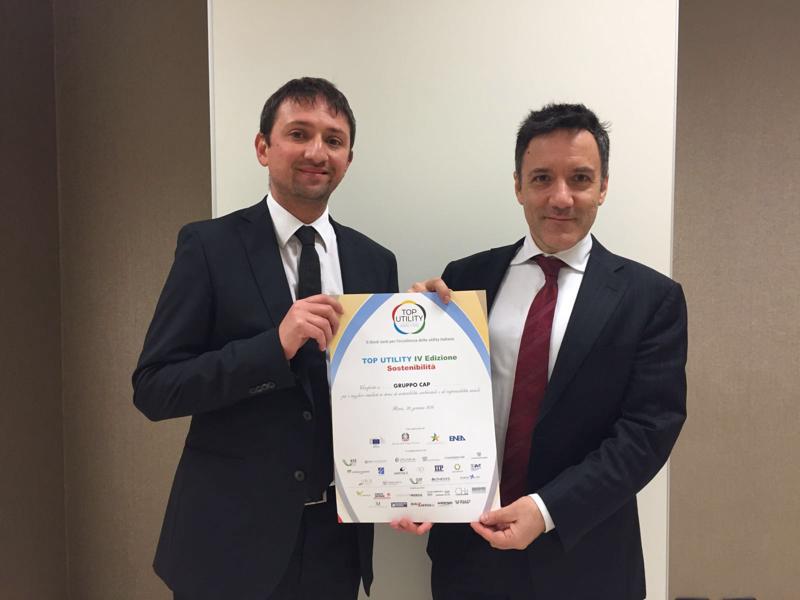 “Oscar delle Utility”: la lombarda Gruppo CAP si aggiudica il premio “Sostenibilità” “Oscar delle Utility”: la lombarda Gruppo CAP si aggiudica il premio “Sostenibilità”