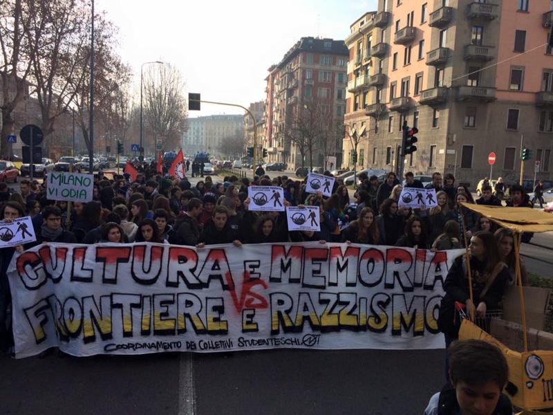 Studenti in corteo contro Salvini e Le Pen. FOTO Studenti in corteo contro Salvini e Le Pen. FOTO