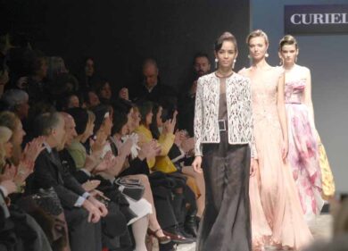 La Curiel sfila con la polizia. Collezione ispirata alla natura