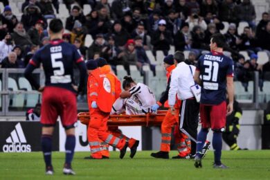 Juventus, Caceres confermata la lesione al tendine d’Achille