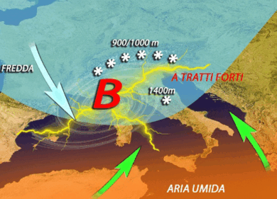 In arrivo 50 centimetri di neve. Ecco dove: la mappa