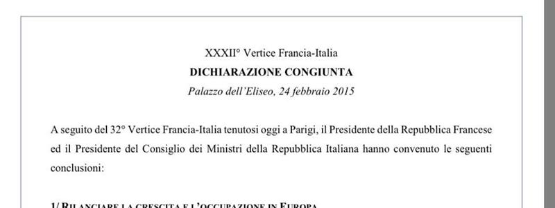 La firma di Renzi sulla cessione del mare sardo alla Francia La firma di Renzi sulla cessione del mare sardo alla Francia