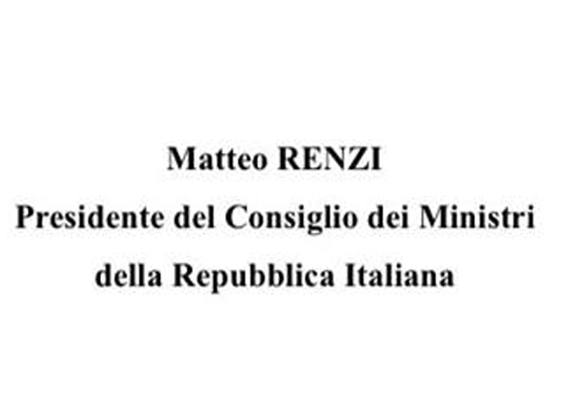 La firma di Renzi sulla cessione del mare sardo alla Francia La firma di Renzi sulla cessione del mare sardo alla Francia