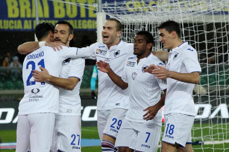 Cassano show: la Sampdoria vola e il Verona è quasi in serie B Cassano show: la Sampdoria vola e il Verona è quasi in serie B
