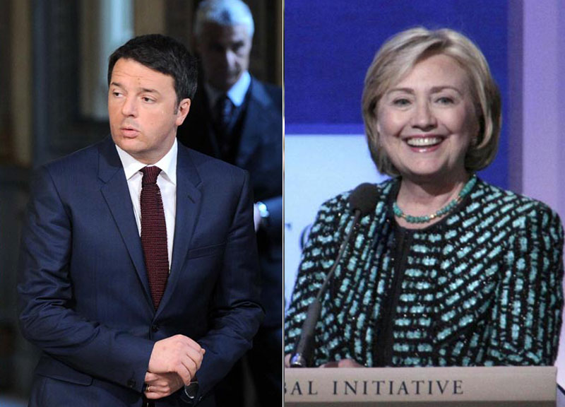 Usa 2016, Hillary Clinton: Renzi sostiene me, non Trump Usa 2016, Hillary Clinton: Renzi sostiene me, non Trump