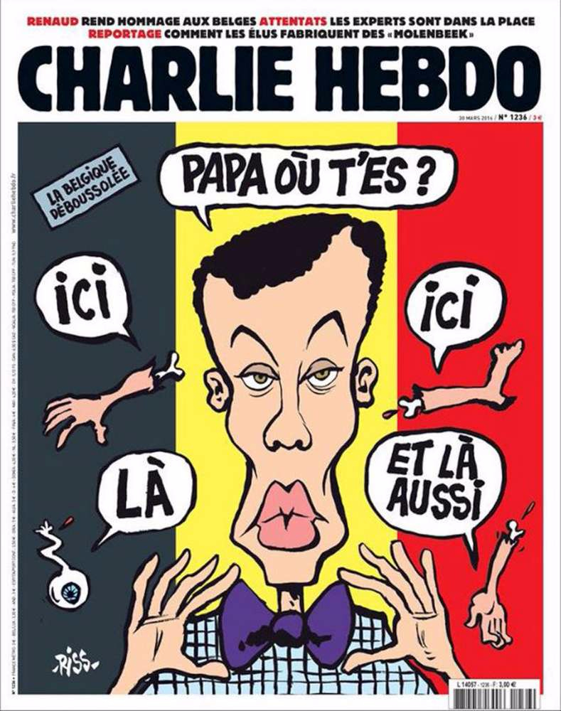 Charlie Ebdo, copertina choc sugli attentati di Bruxelles Charlie Ebdo, copertina choc sugli attentati di Bruxelles