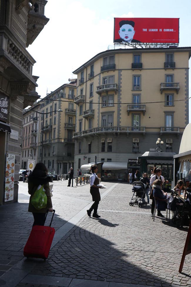 Milano, il leader nordcoreano Kim Jong sta arrivando… FOTO