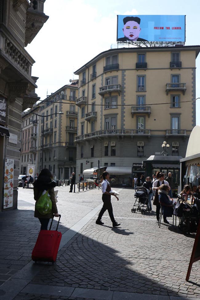Milano, il leader nordcoreano Kim Jong sta arrivando… FOTO