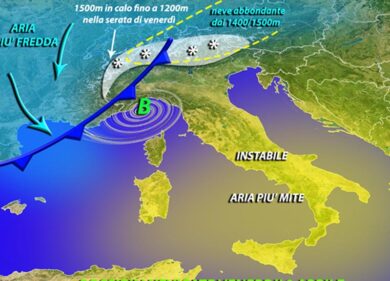 Meteo, primavera ai box, crollo delle temperature e neve in collina