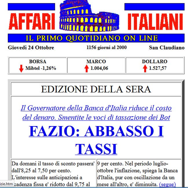 “Affaritaliani, 20 anni da pioniere della rete”: gli auguri del CorSera “Affaritaliani, 20 anni da pioniere della rete”: gli auguri del CorSera