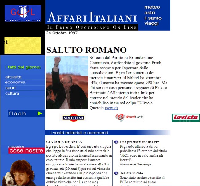 “Affaritaliani, 20 anni da pioniere della rete”: gli auguri del CorSera “Affaritaliani, 20 anni da pioniere della rete”: gli auguri del CorSera
