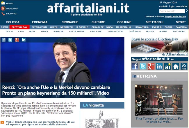 “Affaritaliani, 20 anni da pioniere della rete”: gli auguri del CorSera “Affaritaliani, 20 anni da pioniere della rete”: gli auguri del CorSera