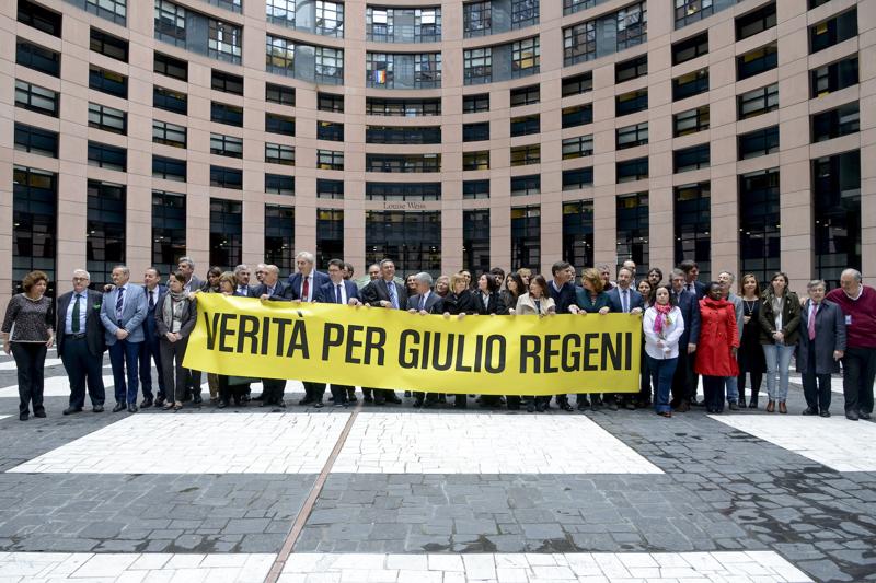 Regeni, manifestazione degli eurodeputati per chiedere veritá Regeni, manifestazione degli eurodeputati per chiedere veritá