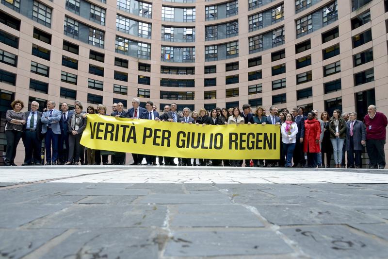 Regeni, manifestazione degli eurodeputati per chiedere veritá Regeni, manifestazione degli eurodeputati per chiedere veritá