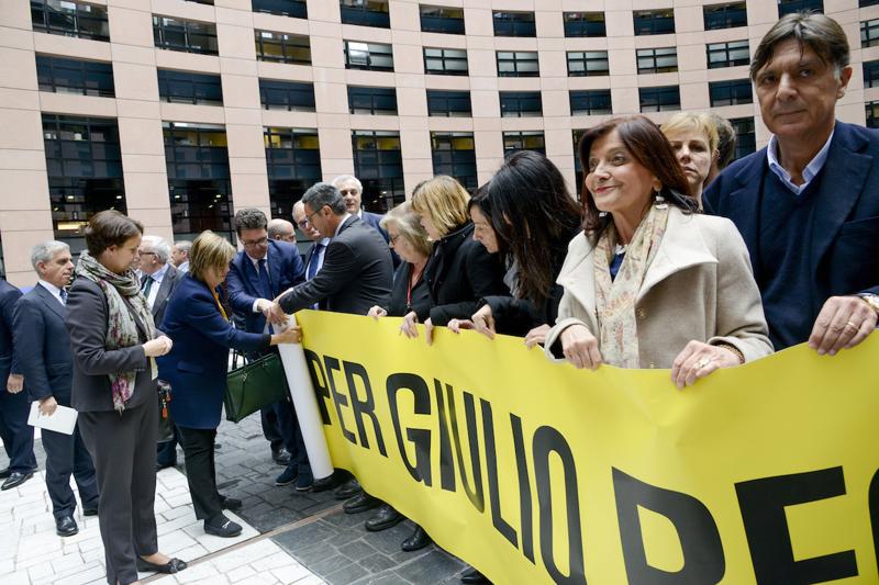 Regeni, manifestazione degli eurodeputati per chiedere veritá Regeni, manifestazione degli eurodeputati per chiedere veritá