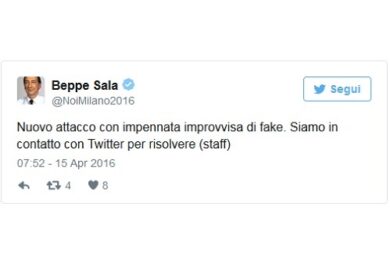 Sala, profilo Twitter sotto attacco: si moltiplicano i follower fake