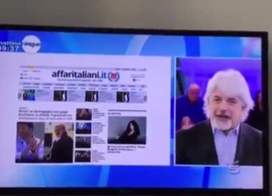 Angelo Maria Perrino a Mattino 5: i 20 anni di Affaritaliani.it