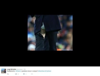 Zidane finisce di nuovo in mutande durante il match di Champions League