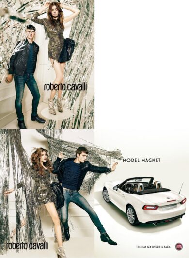 Vogue e Fiat: la campagna con Roberto Cavalli, Etro e La Perla