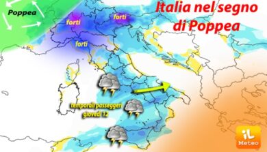 Previsioni meteo, il ciclone Poppea non dà tregua fino al 15 maggio