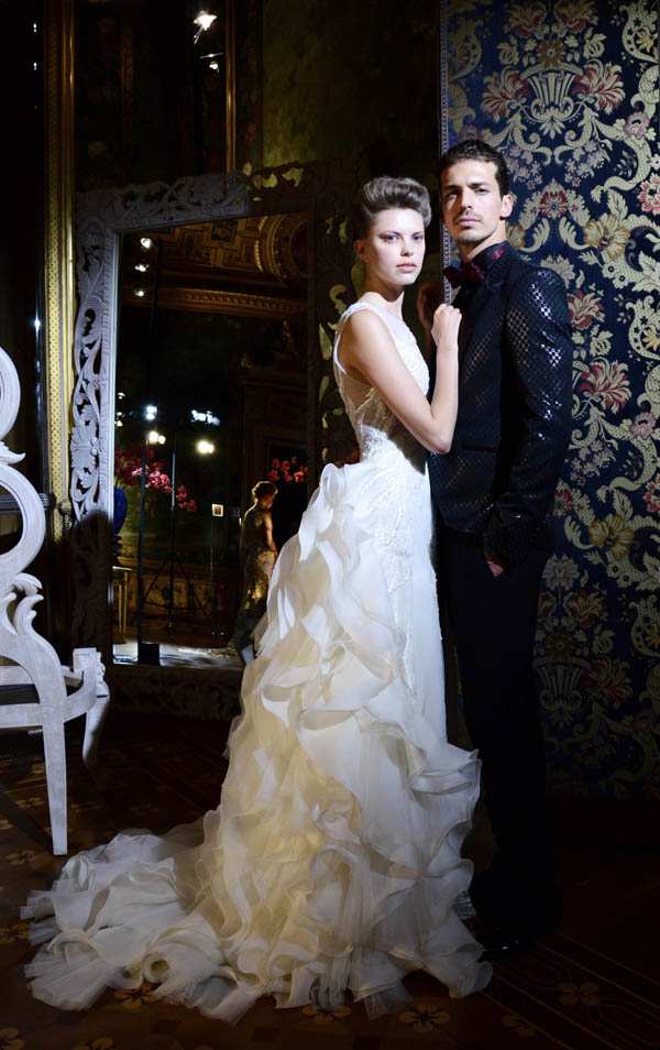 Carlo Pignatelli, presenta la sua collezione sposa a Palazzo Turati Carlo Pignatelli, presenta la sua collezione sposa a Palazzo Turati