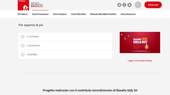 Emofilia: online un tutorial sui benefici e sull’utilizzo dell’Hiltera