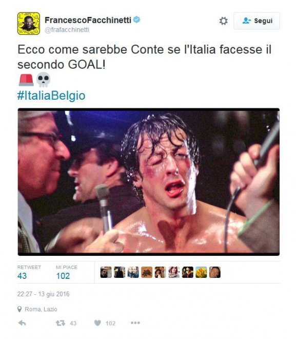 Antonio Conte come Rocky Balboa e… Italia-Belgio tutta da ridere