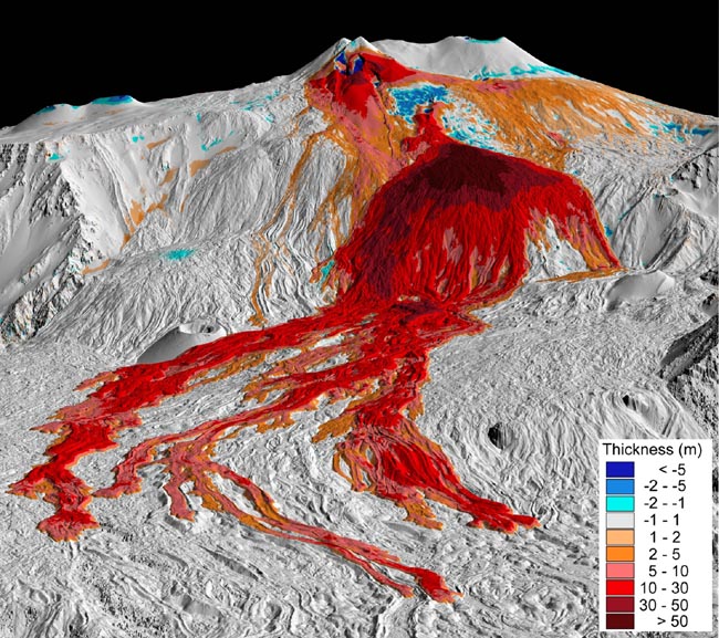 Etna: il vulcano che cambia, una mappa disegna il nuovo volto