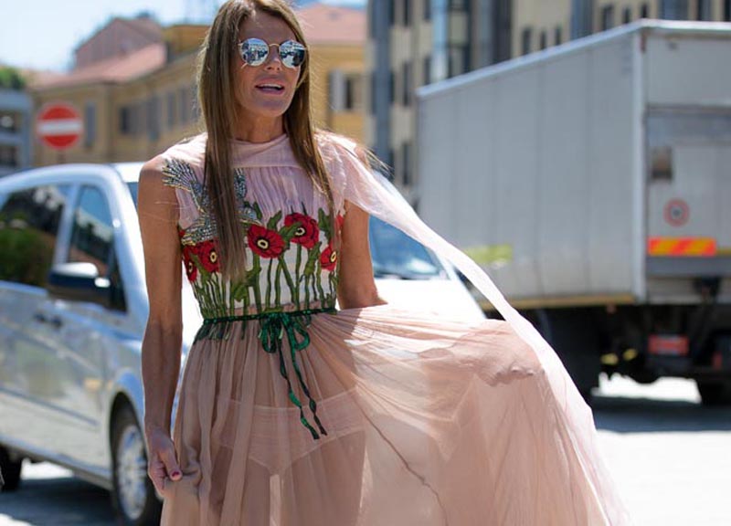 Anna Dello Russo colpisce tutti: intimo a vista by Gucci. Foto Anna Dello Russo colpisce tutti: intimo a vista by Gucci. Foto