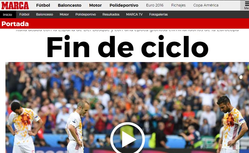 Italia-Spagna de profundis della stampa iberica: “E’ finita un’era”