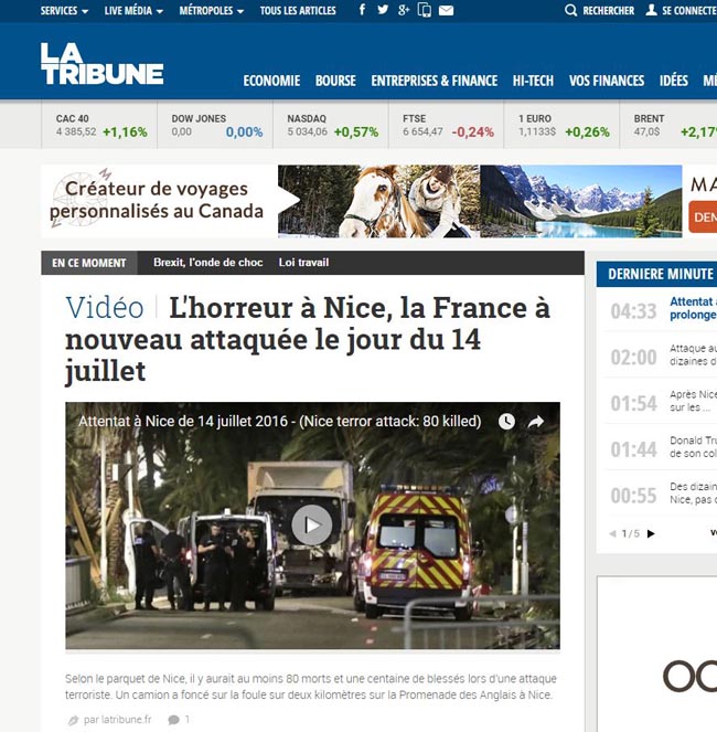Strage a Nizza, la notizia nel mondo: ecco le prime pagine dei giornali