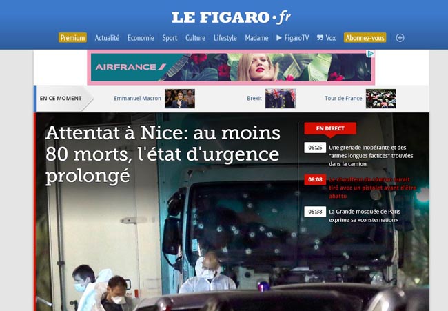 Strage a Nizza, la notizia nel mondo: ecco le prime pagine dei giornali